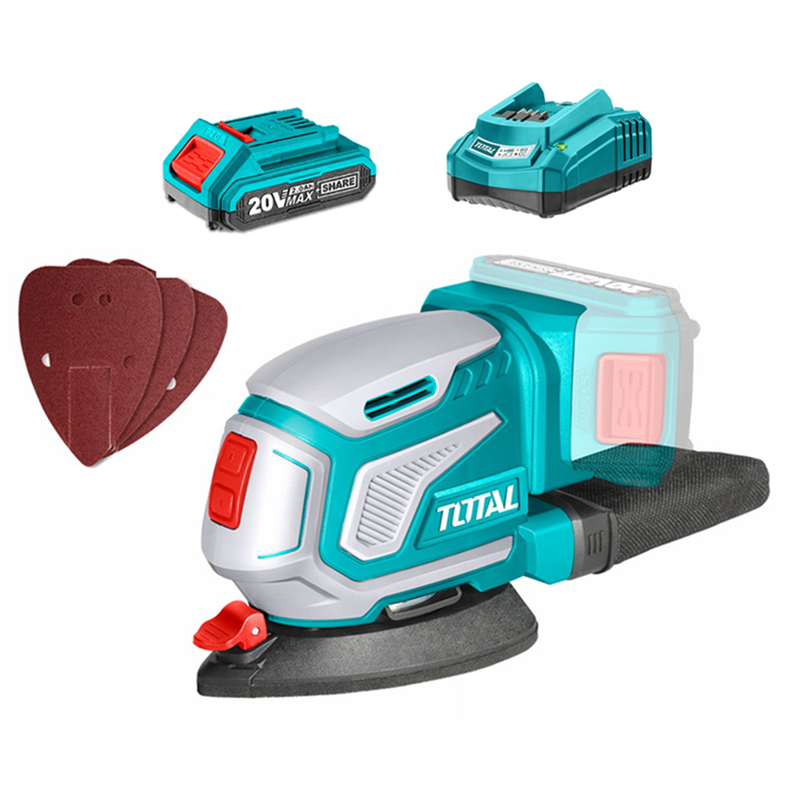 Lijadora Orbital De Palma 20v Bateria + Cargador Total-0