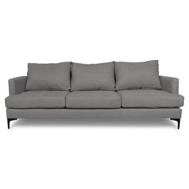 Sofás Home Sofá Aldara Felpa Gris 3 Cuerpos