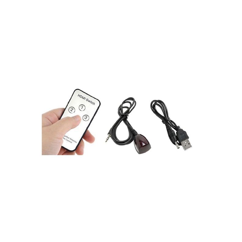 HDMI Switch 3 en 1 Salida 4K Con Control Remoto -2
