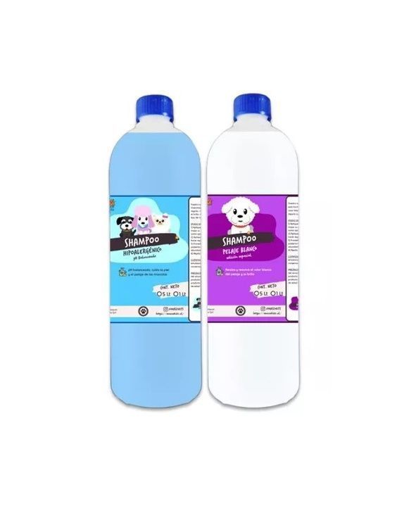 Pack Shampoo Para Perro Hipoalergénico + Pelaje Blanco 1 Lt-0