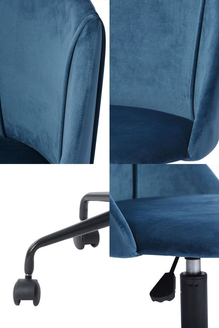 Silla de Oficina Altura Ajustable Palermo Azul-4