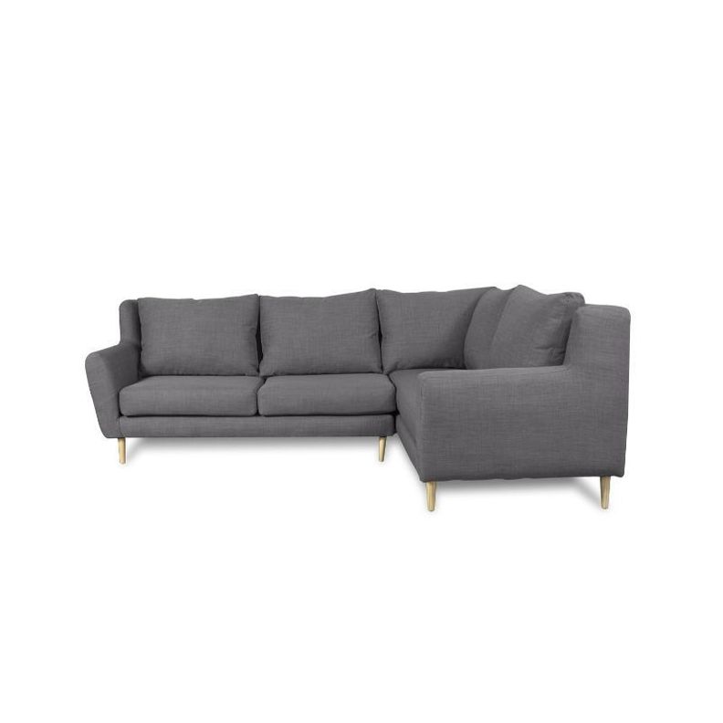 Seccional Lenora Chenille Tipo Lino Gris