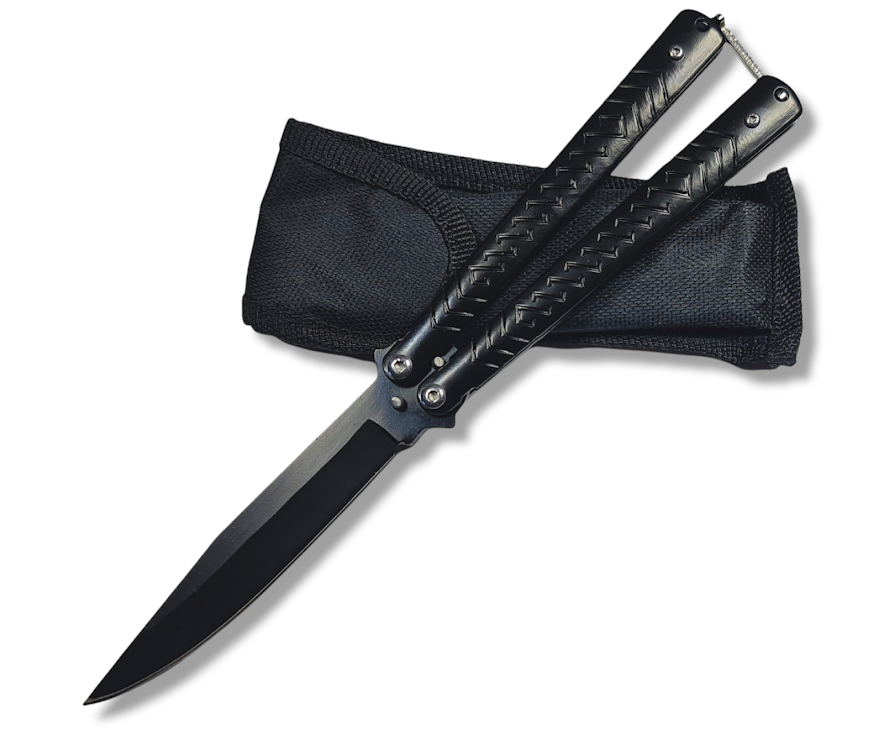 Navaja Mariposa Black Spin Con AL63 Acero