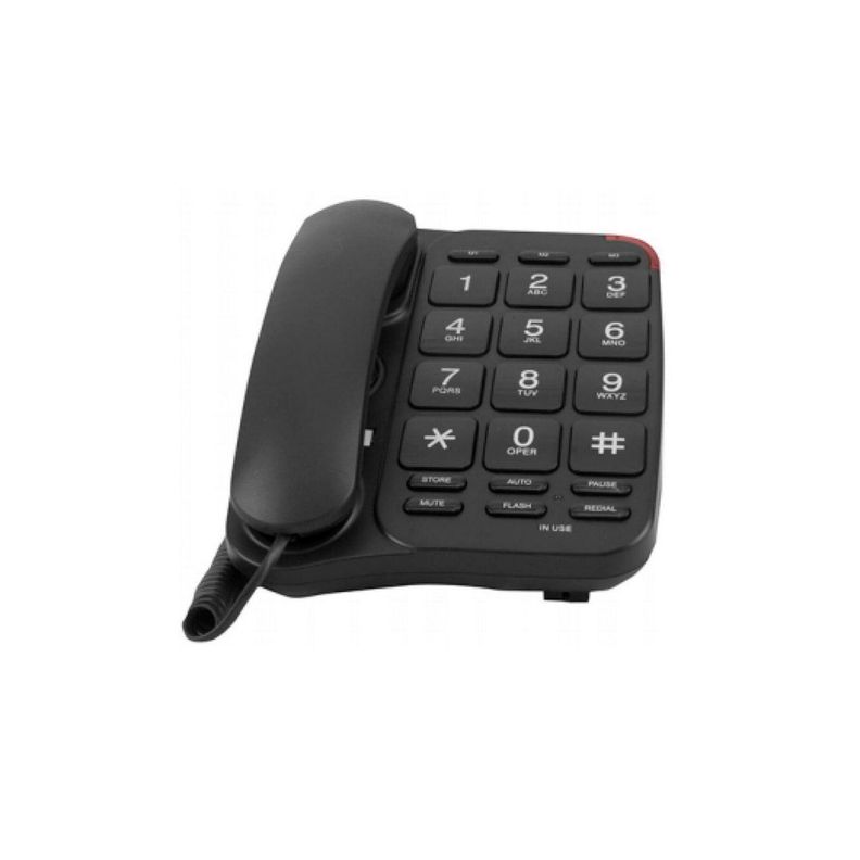 Telefono Fijo Sobremesa Negro Tecnolab-0