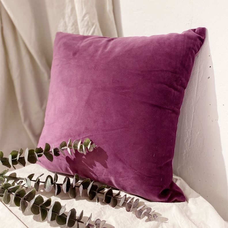 Cojín Morado Terciopelo Velvet-1