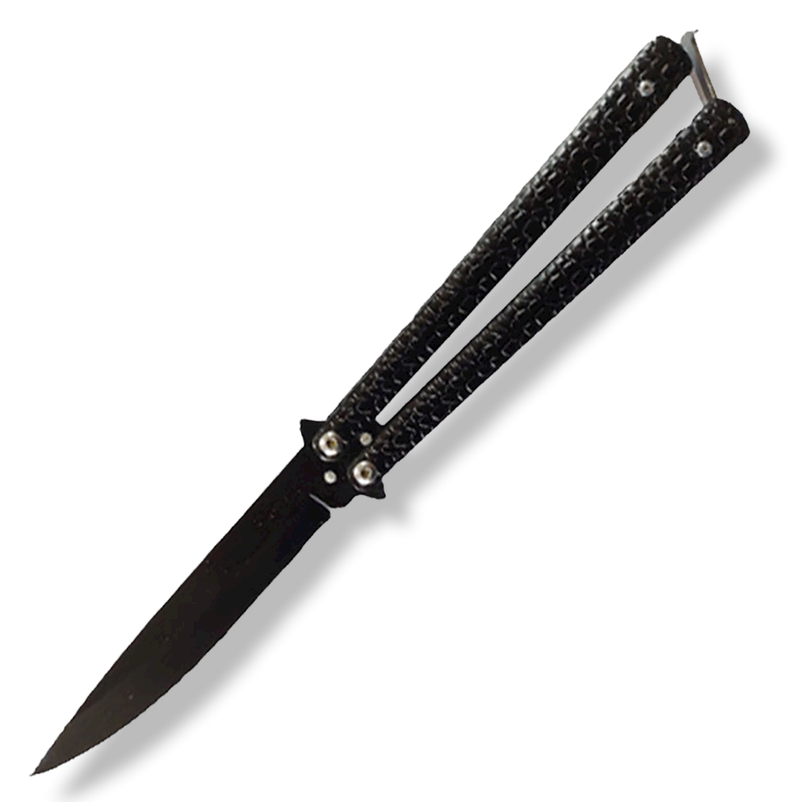 Cuchillo Navaja Mariposa Black Cobra Balisong-0