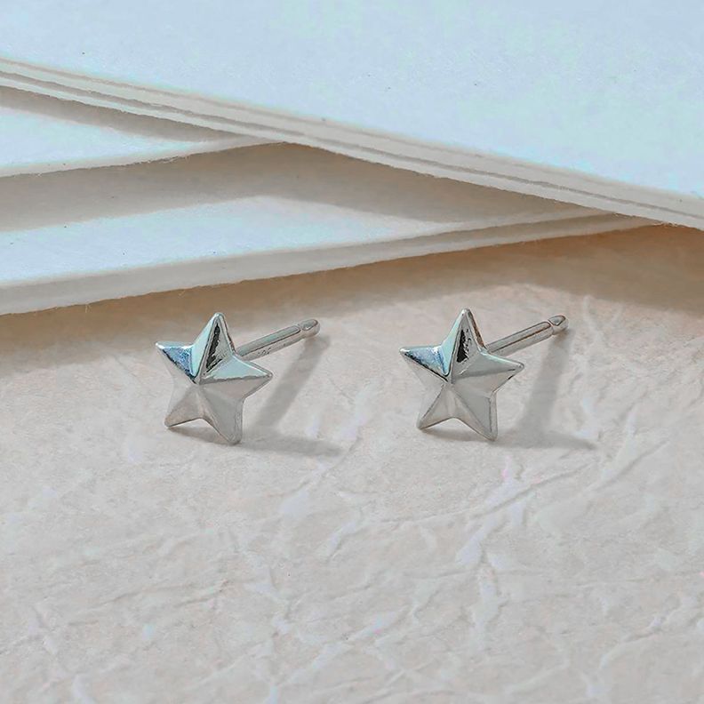 Aros Aritos de Plata 925 Estrella Nautica Mabelita-2