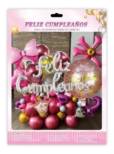 Globos De Cumpleaños Decoracion Cumpleaños Globos Rosados -2