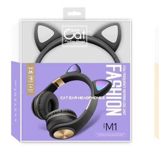 Audífonos Bluetooth Diseño de Orejas de Gato-3