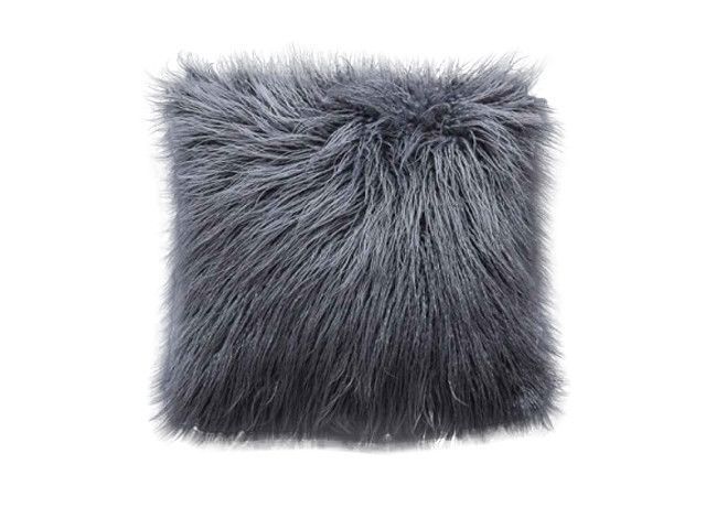 Cojín peludo gris-0
