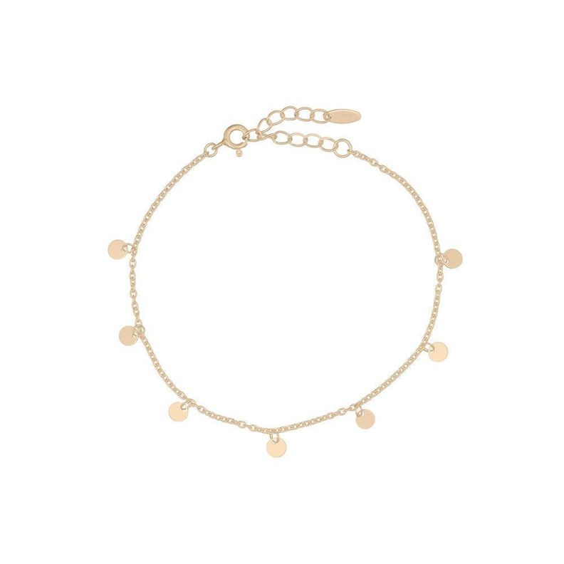 Pulsera De Plata Bañada En Oro Minimedallas - MABELITA-0