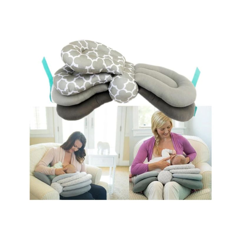 Almohada Cojin Para Lactancia Amamantar Bebe Verde-3