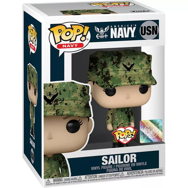 Figura Funko Pop, Marino EEUU mujer rubia (uniforme de trabajo) - USN-1
