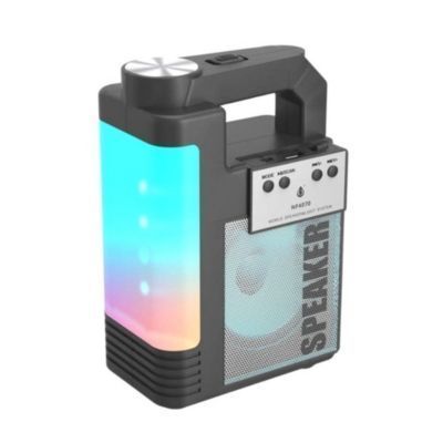 Parlante Altavoz Bluetooth Inalámbrico con luces NF4070 Negro-0