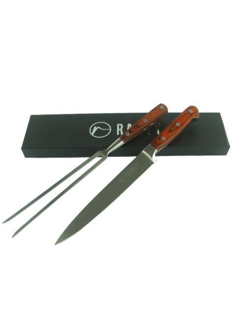 KIT PARRILLERO, CUCHILLO Y TENEDOR TRINCHADOR RANTY-0