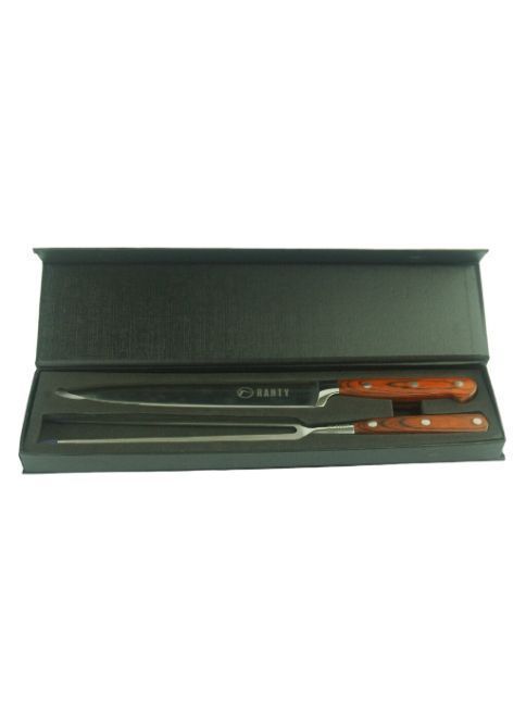 KIT PARRILLERO, CUCHILLO Y TENEDOR TRINCHADOR RANTY-1