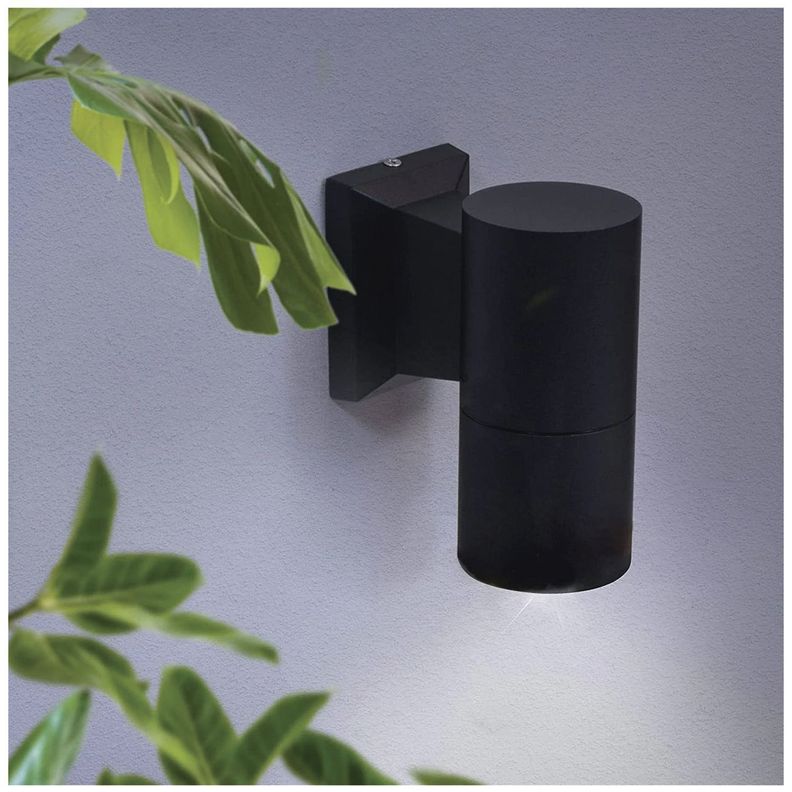 Apliqué Simple Porta GU-10 Cilindro Kapelle Negro-7