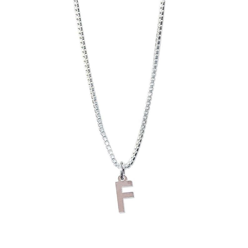 Cadena De Plata Mujer Con Inicial F - MABELITA-0