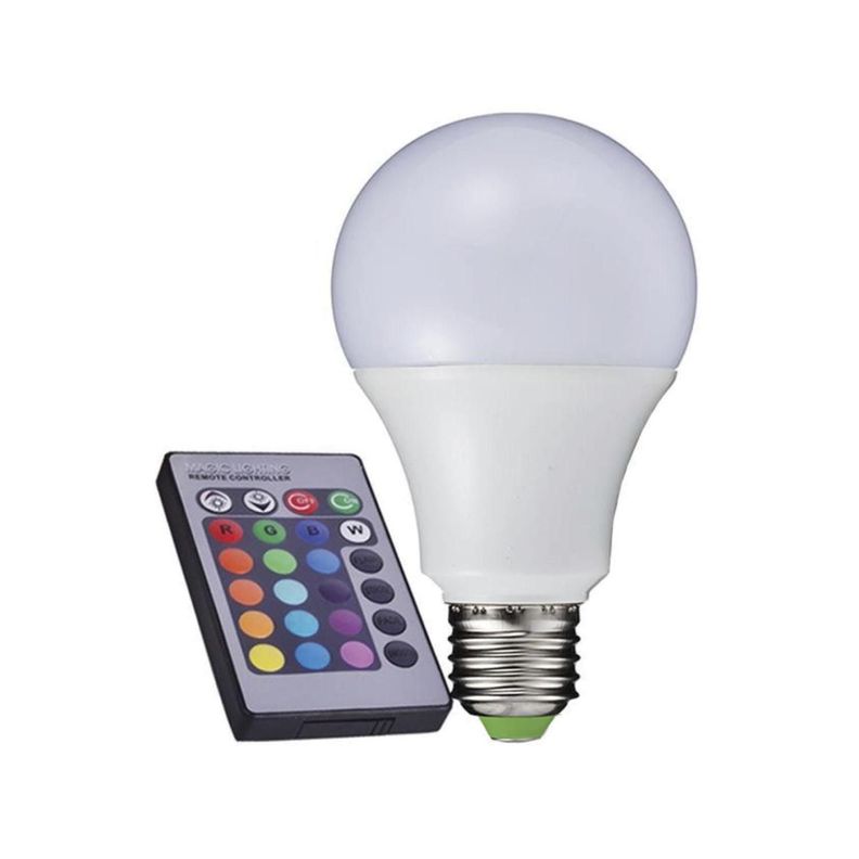 Ampolleta Led Multicolor RGB E27 Con Control Remoto-0