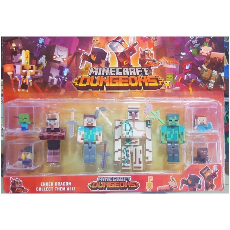 Juguete Figuras Minecraft Dungeons 8 Piezas-0