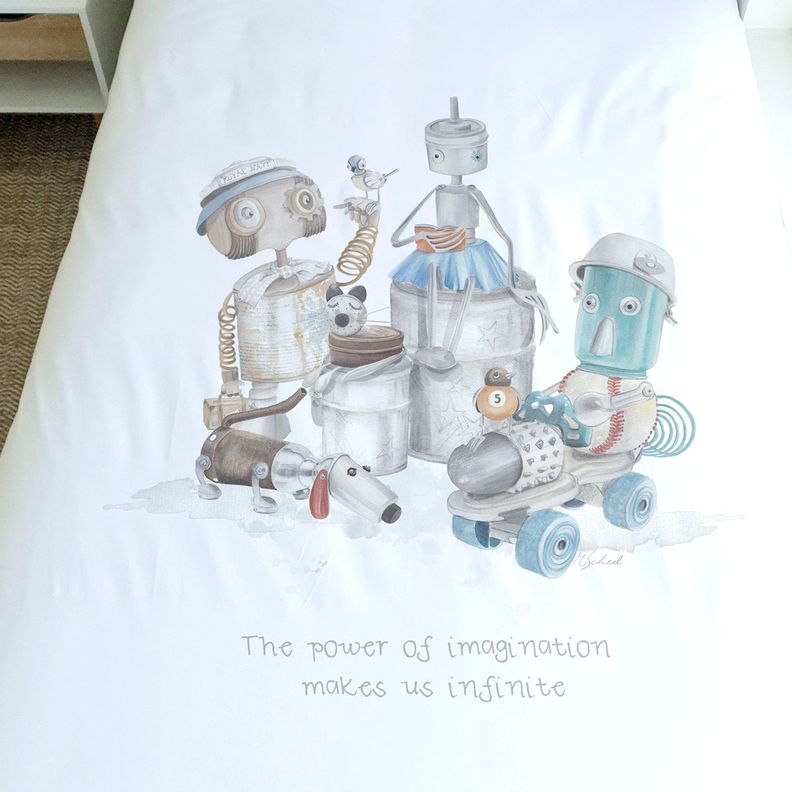 Cubreplumón Kids Robots 2 Plazas-2