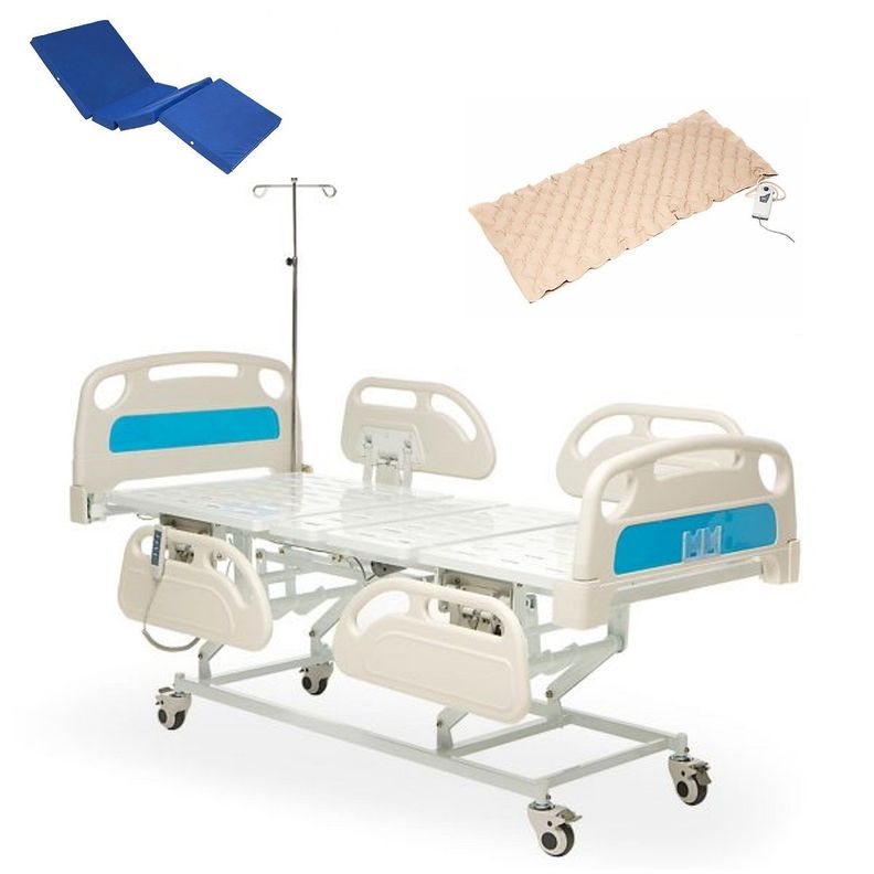cama clínica elc 4 pcs premium+colchón+colchón as-0