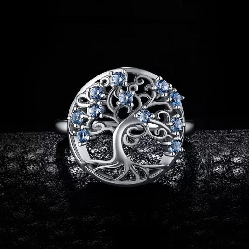 Anillo Arbol De La Vida Plata 925 Ajustable-2