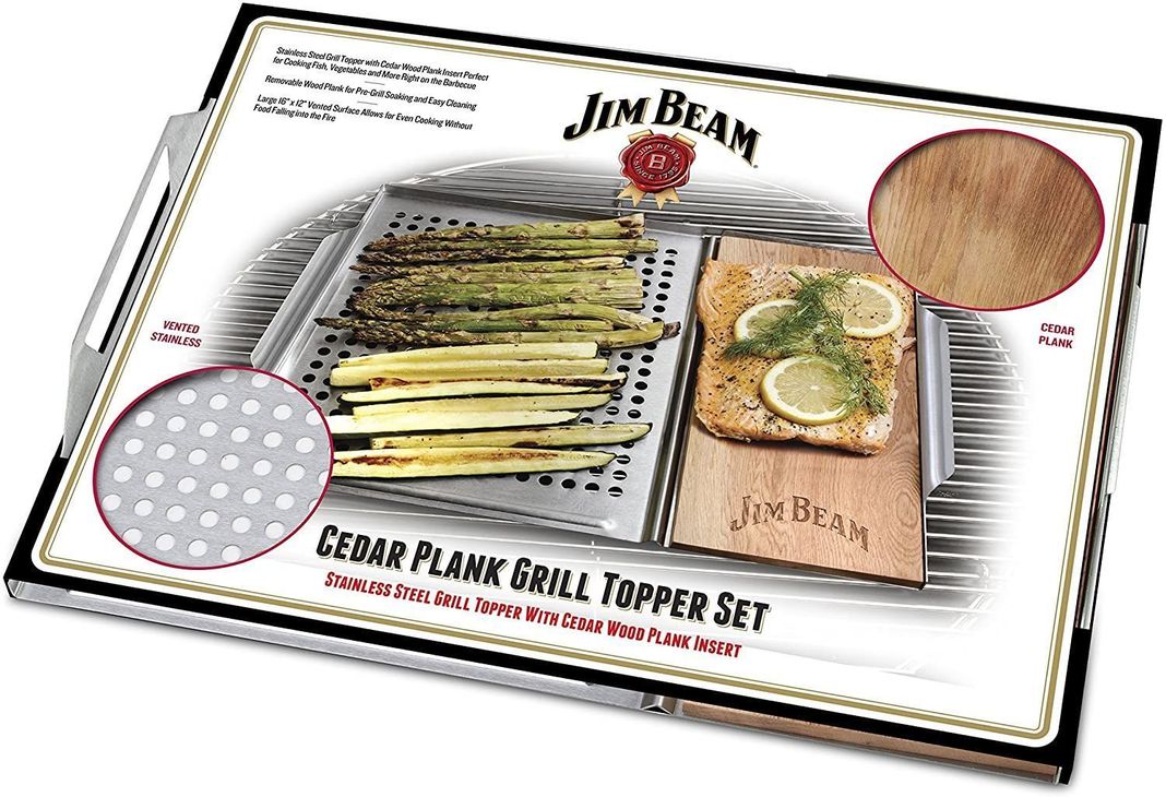 Topper Acero Inoxidable Con Tabla Madera Jim Beam-1