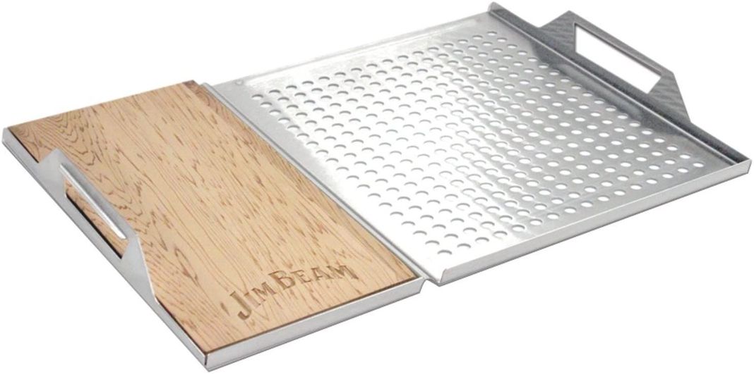 Topper Acero Inoxidable Con Tabla Madera Jim Beam-0