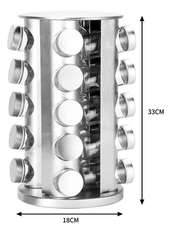 Condimenteros Especieros Metalico 20 Frascos-2