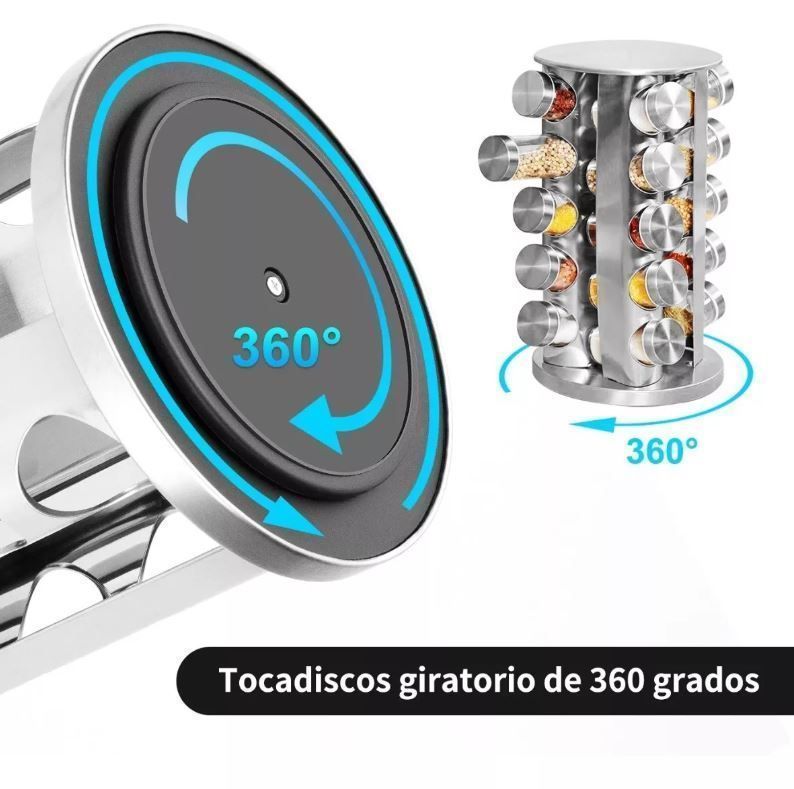 Condimenteros Especieros Metalico 20 Frascos-5