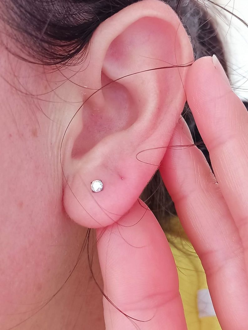 Aros Punto de Luz Acero Inoxidable Tornasol Zirconio Circulo 3mm-2