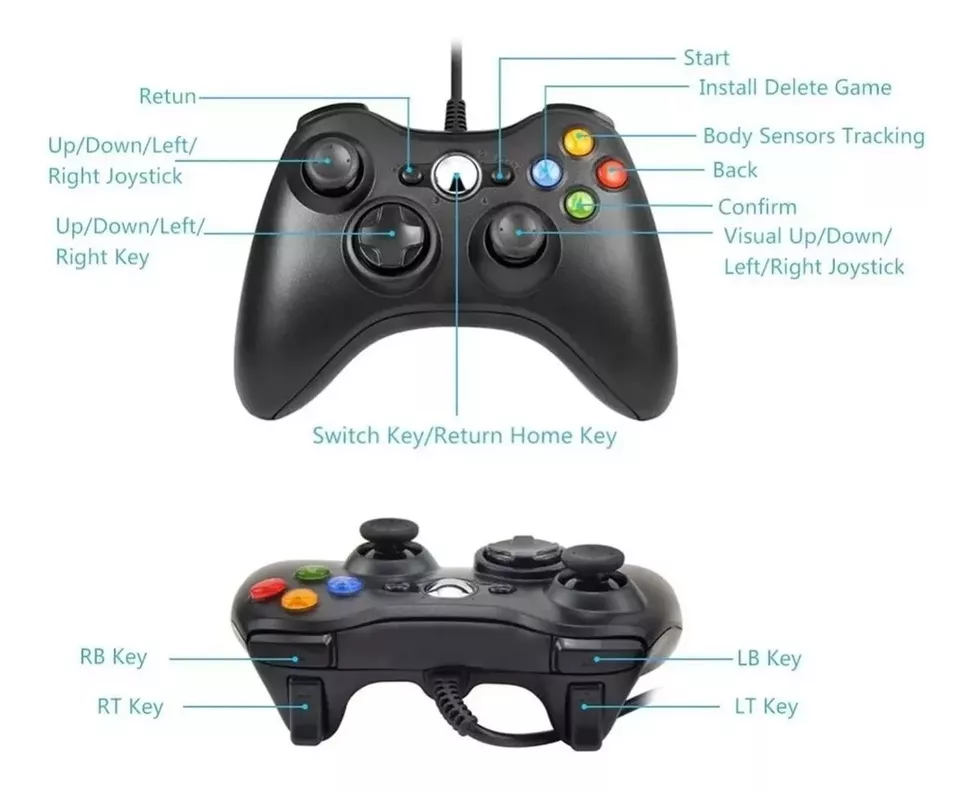 Control Para Consola De Juego Joystick Compatible Xbox360 Pc-1