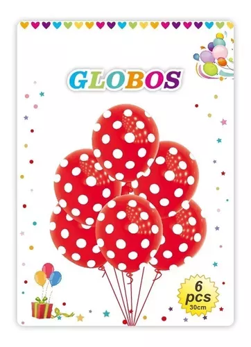 Globos De Cumpleaños Globos Feliz Cumpleaños Rojo Lunares-4