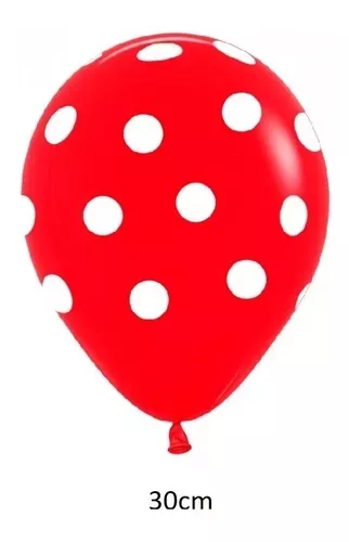 Globos De Cumpleaños Globos Feliz Cumpleaños Rojo Lunares-2