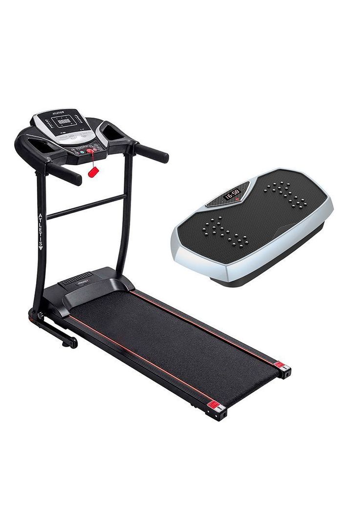 Pack Trotadora T700 + Plataforma Vibratoria Pro Pantalla Gris