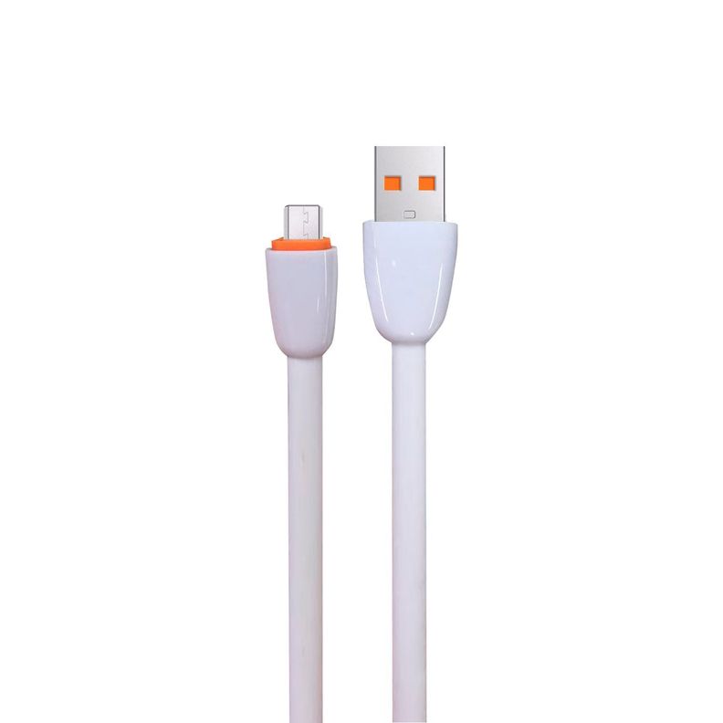 Cable USB a Micro USB 2.0 1mt Blanco Cable Plano Dblue-0