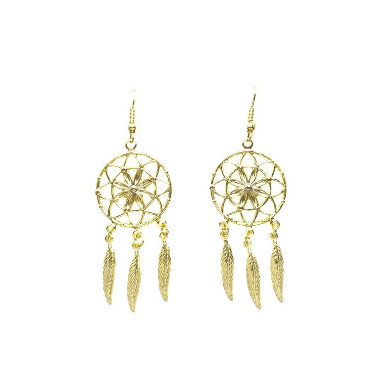 Aros Atrapasueños Enchapado Oro 18K-0
