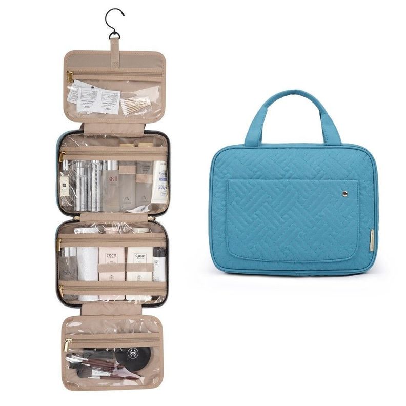 Bagsmart - Neceser kit de viaje con gancho- Turquesa-1