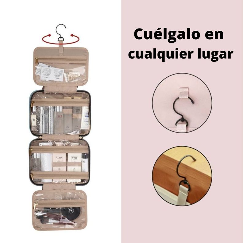 Bagsmart - Neceser kit de viaje con gancho- Turquesa-6