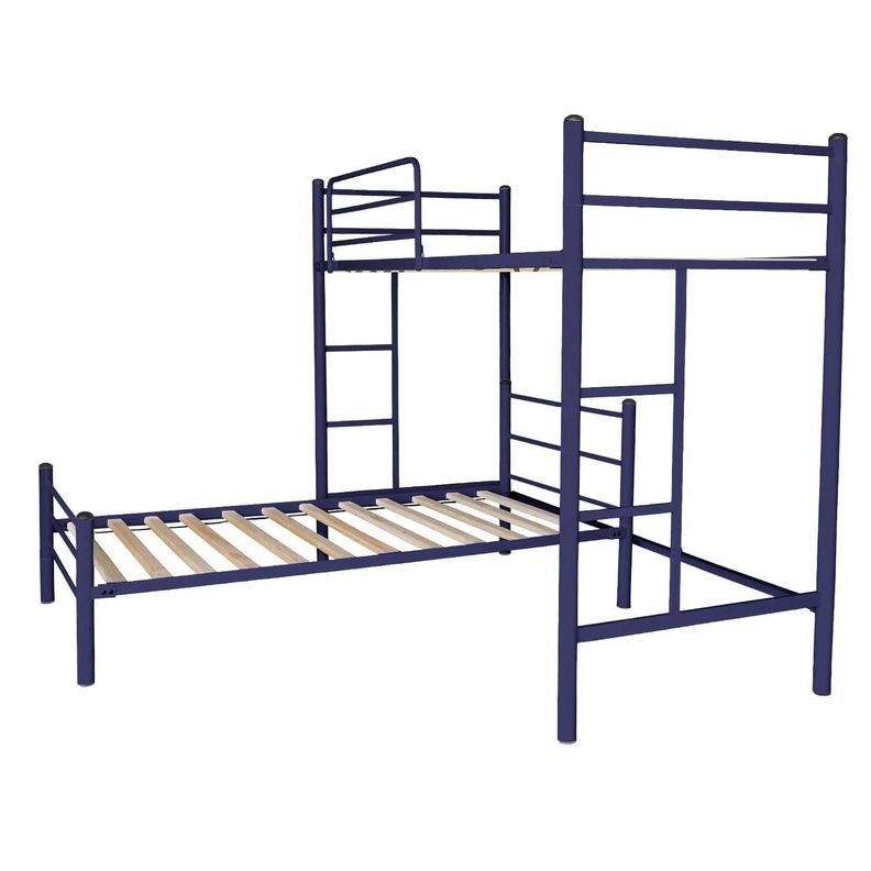 Cama Alta + Cama Baja 1.5 Azul-1
