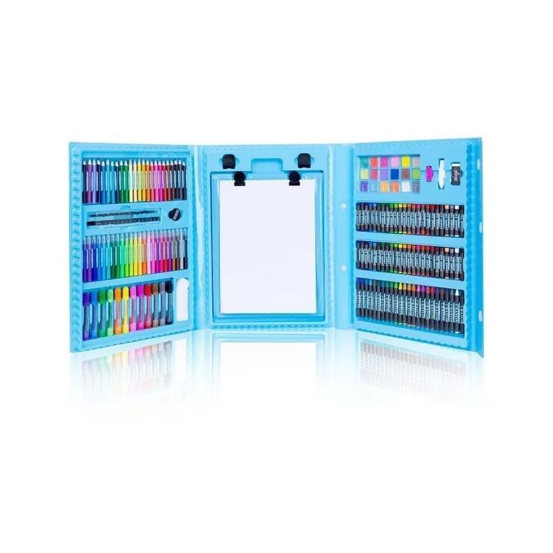 Maleta 208 Piezas Dibujo Infantil Aprendizaje azul-0