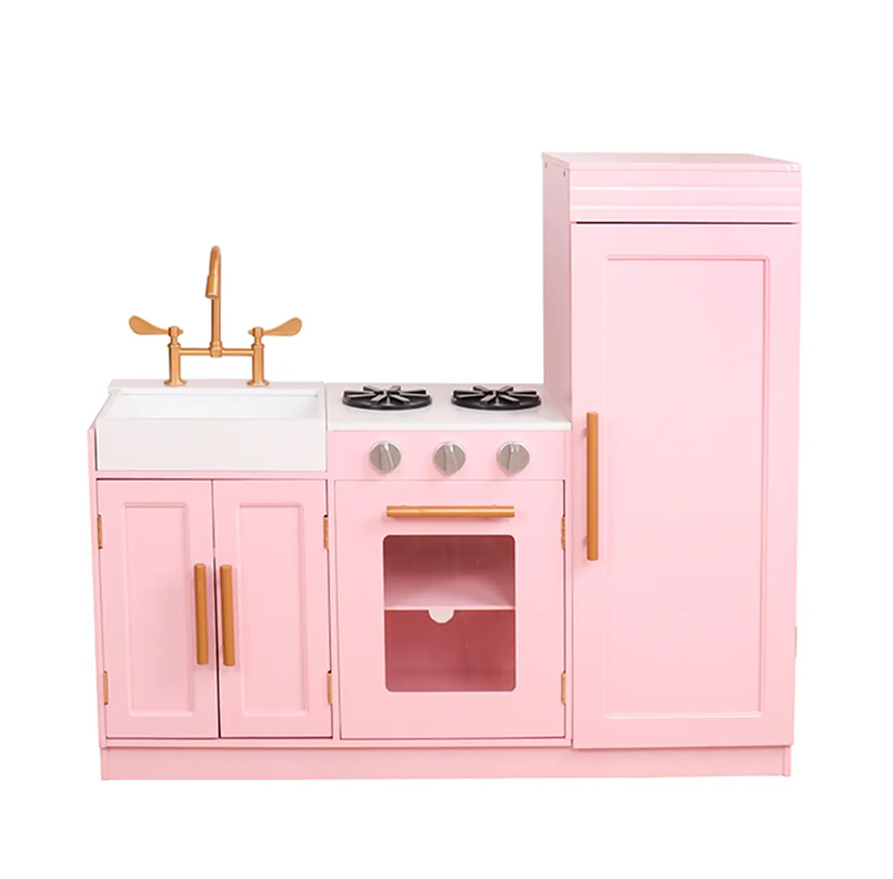 Cocina De Madera Rosada Juguete Niño/a Kidscool-1