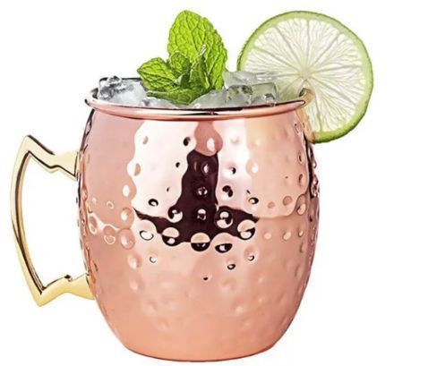 Jarra Tazón Mug Cobre Martillado 500 Ml -0