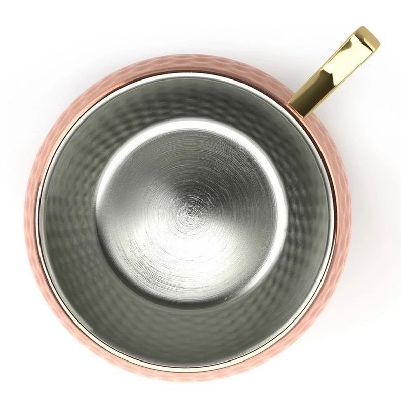 Jarra Tazón Mug Cobre Martillado 500 Ml -2