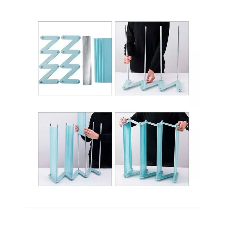Organizador De Zapato Tipo Estante Rosa -1