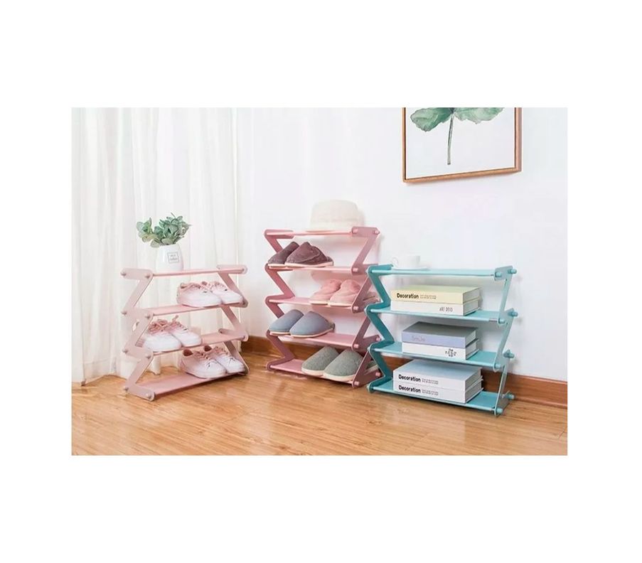 Organizador De Zapato Tipo Estante Rosa -2