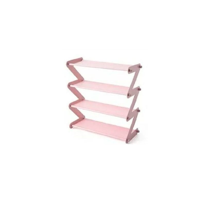 Organizador De Zapato Tipo Estante Rosa -0