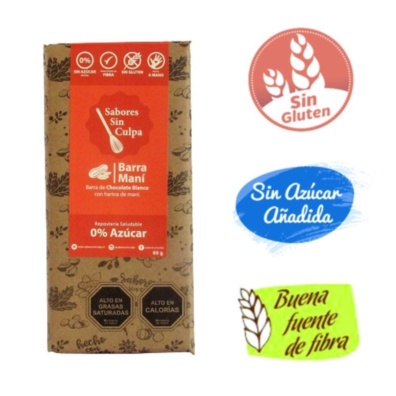 Chocolate Blanco-Maní Sin azúcar SABORES SIN CULPA-1