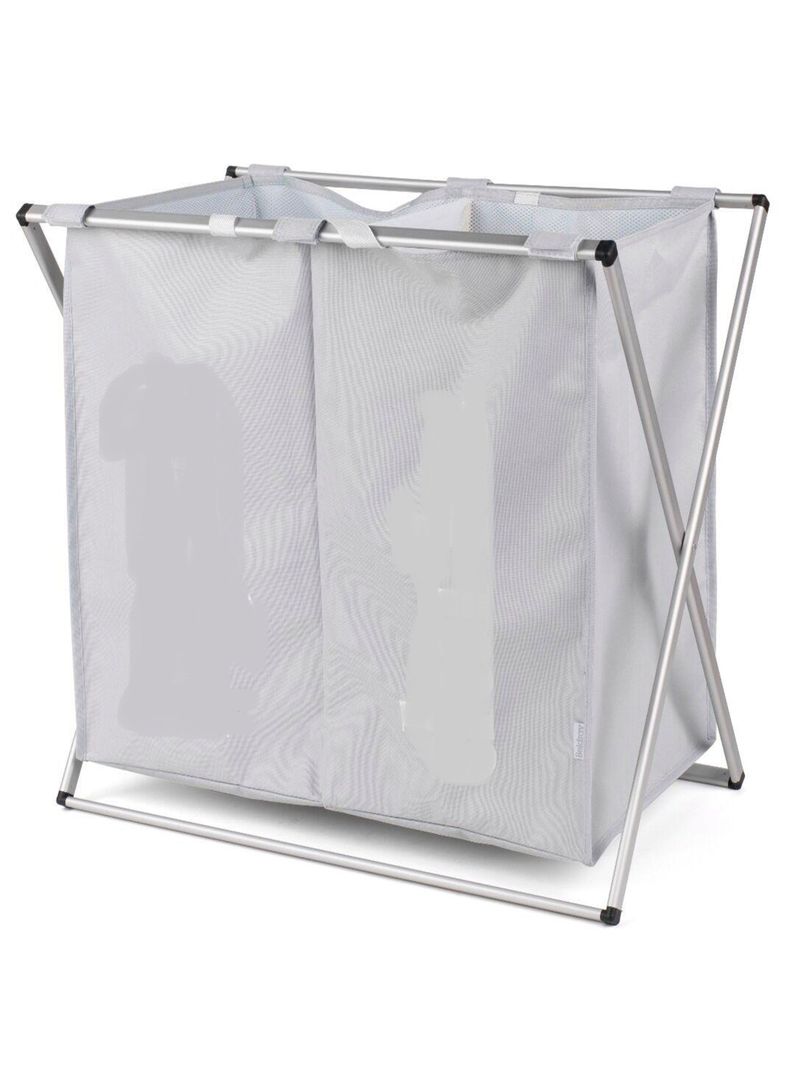 Organizador doble ropa sucia y mas plegable-0